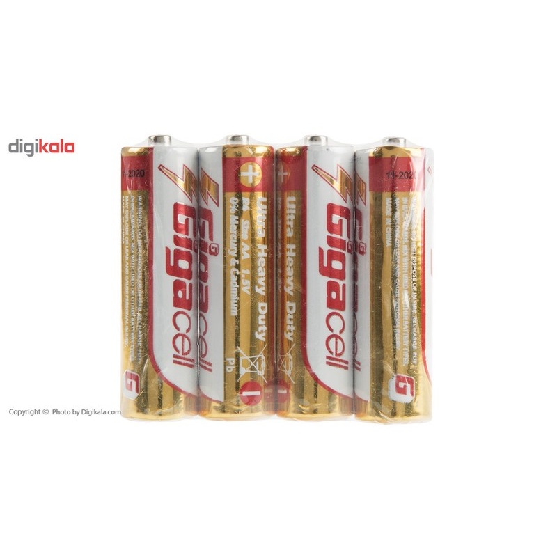 باتری قلمی گیگاسل مدل Ultra Heavy Duty بسته 4 عددی