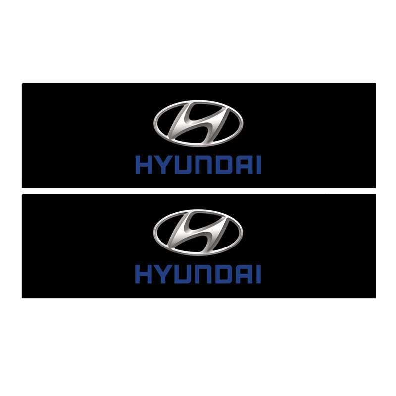 برچسب پا رکابی خودرو طرح HYUNDAI مدل TIG025 بسته 2 عددی اکسان استیکر