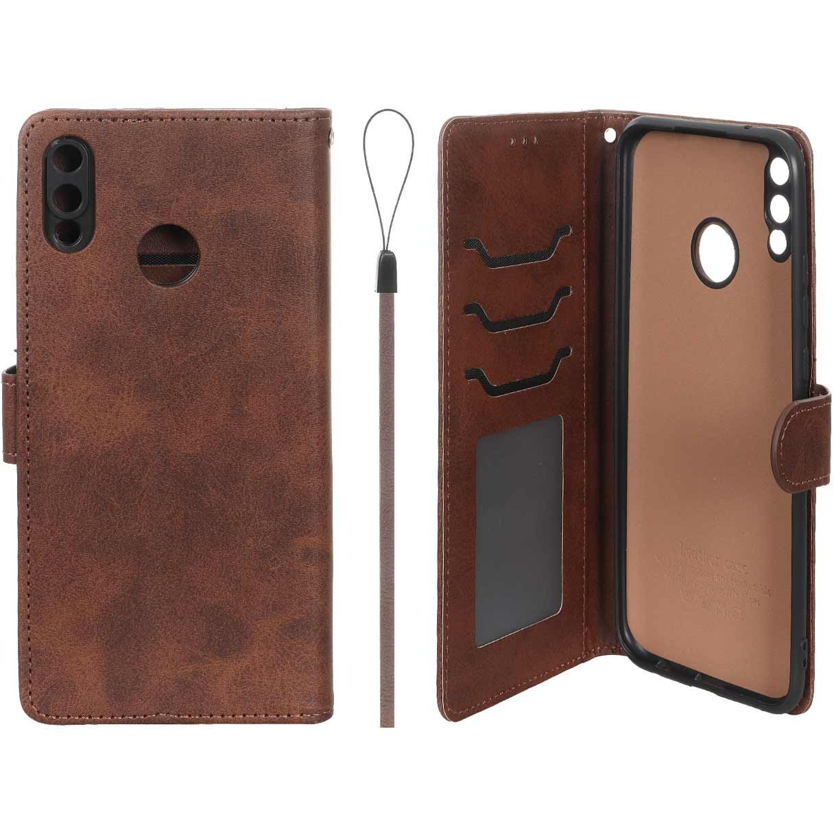 کیف موبایل چرمی مگنتی جاکارتی و محافظ لنزدار درجه یک داخل مخمل هواوی مدل Huawei Y9 2019جدید
