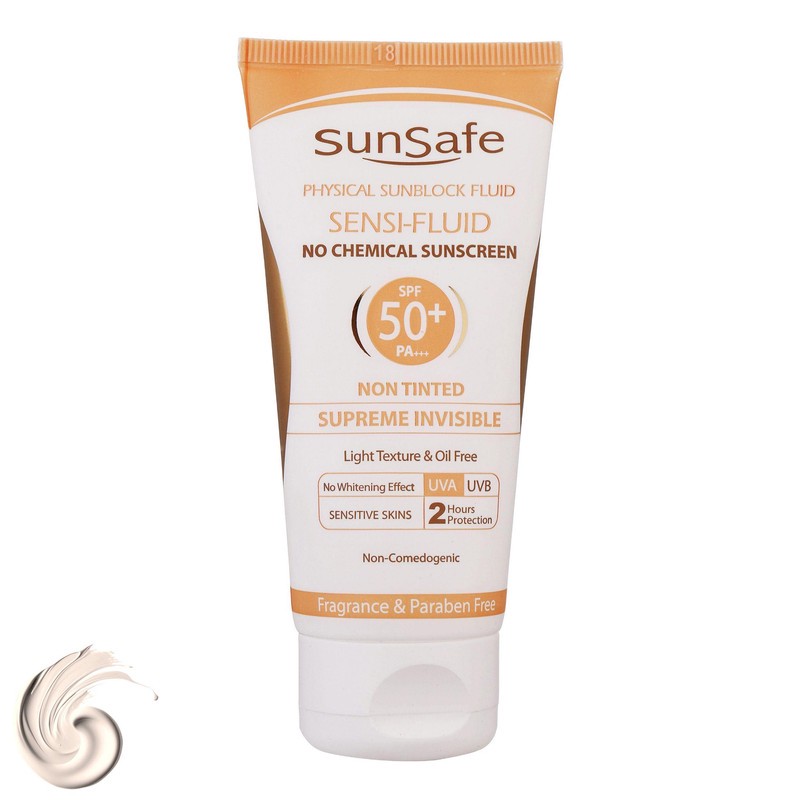 کرم ضدآفتاب سانسیف مدل سنسی فلوئید SPF50، حجم 50 میلیلیتر