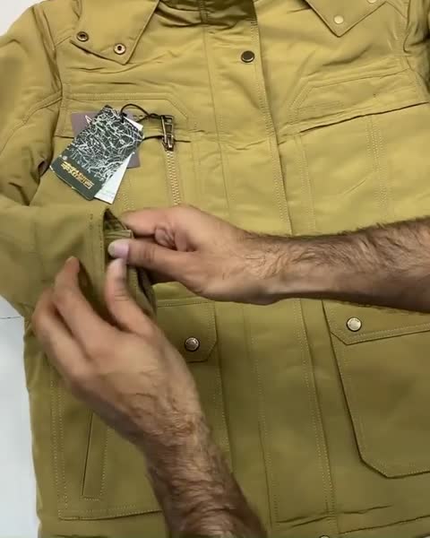 کاپشن مردانه نیم اور برزنتی خزدار باکیفیت بالا