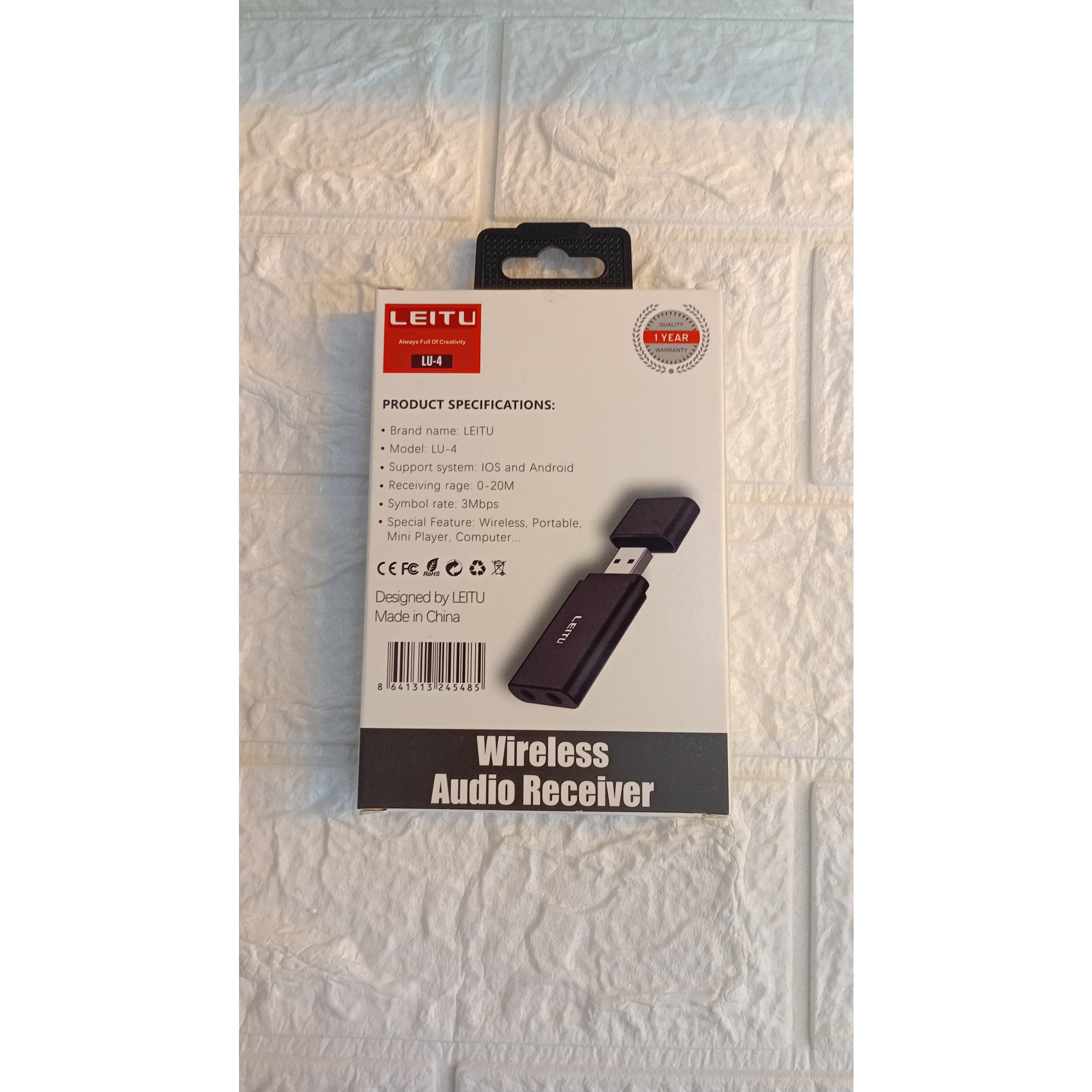 گیرنده صوتی بلوتوثی لیتو مدل LU-4 (Leitu Wireless Audio Receiver V5.0)جدید