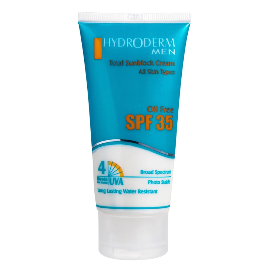 کرم ضد آفتاب فاقد چربی هیدرودرم مدل Men SPF35 وزن 50 گرم