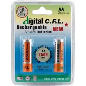 خرید باتری قلمی شارژی سی اف ال مدل 2500mAh بسته 2 عددی از فروشگاه شبکه برق امنیت