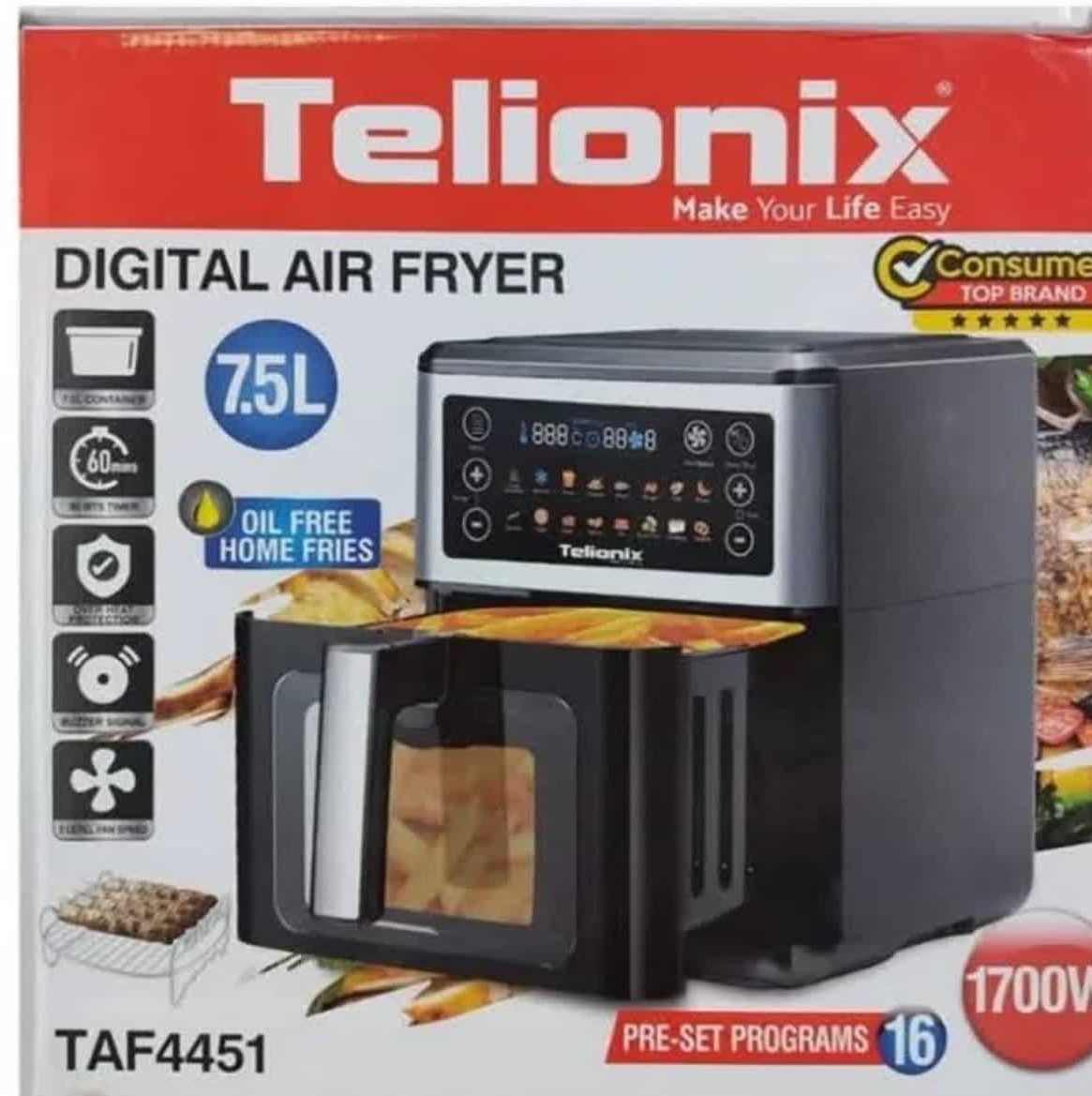 سرخ کن بدون روغن دیجیتال تلیونیکس Telionix مدل Taf 4451