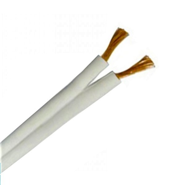 سیم دورشته سفید مس 0.75*2جدید