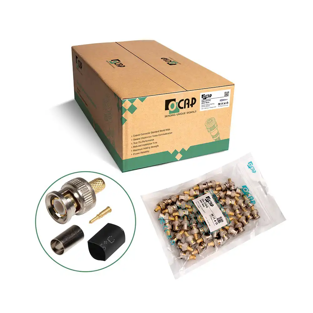 فیش BNC پرسی چهار تکه اوکپ مدل OA-310/G (بسته 50 عددی)