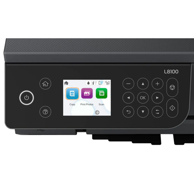 پرینتر جوهرافشان 3 کاره اپسون مدل EcoTank L8100، رنگی با نمایشگر لمسی، چاپ، اسکن و کپی، اتصال Wi-Fi و USB، چاپ روی کا...