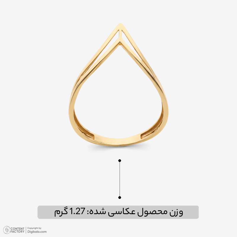 انگشتر طلا 18 عیار زنانه گالری طلای مهرسین مدل AMG2072جدید