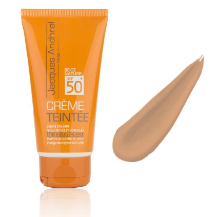 کرم ضد افتاب رنگی مناسب پوست خشک ومعمولی (بژ طبیعی) SPF 50 ژاک آندرل 