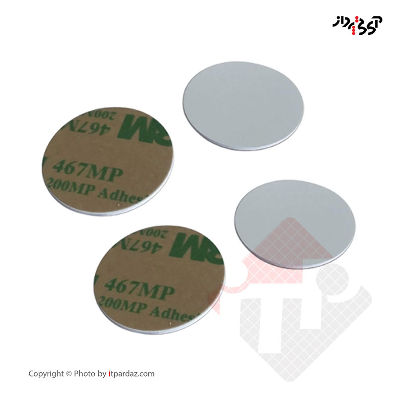 تگ لیبل مایفر روی فلز گرد RFID Tag Mifare 13.5mhz