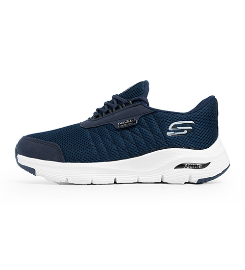 کفش مردانه اسپرت بافت آبی تیره Skechers مدل 35144