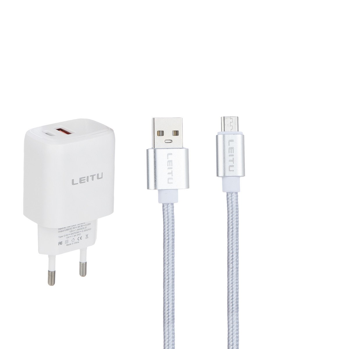 شارژر دیواری لیتو مدل LH-13 به همراه کابل تبدیل microUSB