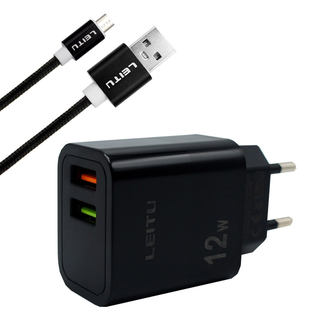 شارژر دیواری لیتو مدل LH - 11 به همراه کابل تبدیل MICROUSB