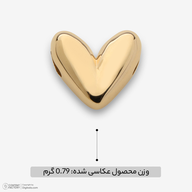 آویز گردنبند طلا 18 عیار زنانه گالری طلای مهرسین طرح قلب مدل 7جدید