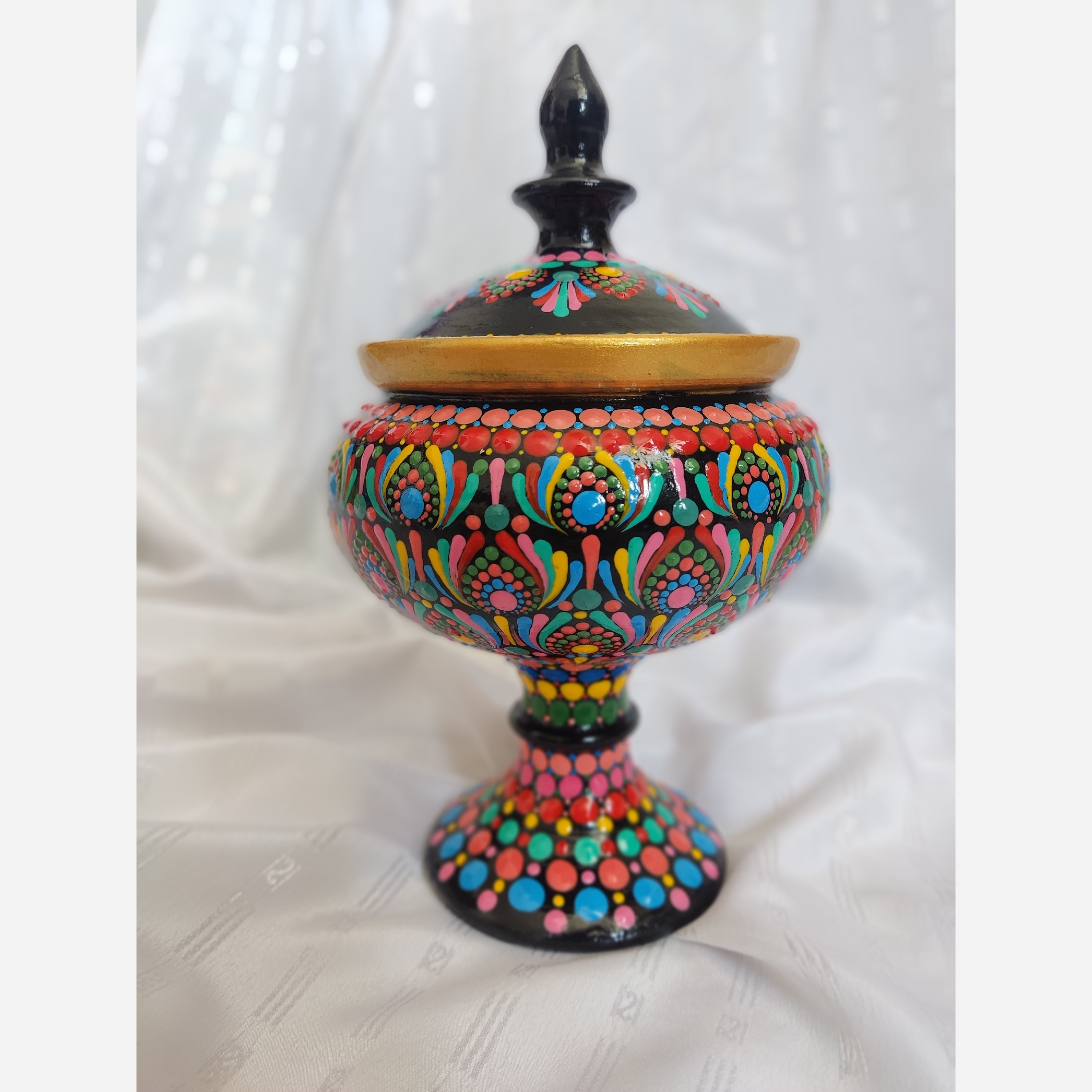 شکلات خوری سفالی رنگین کمان دات ماندالا 