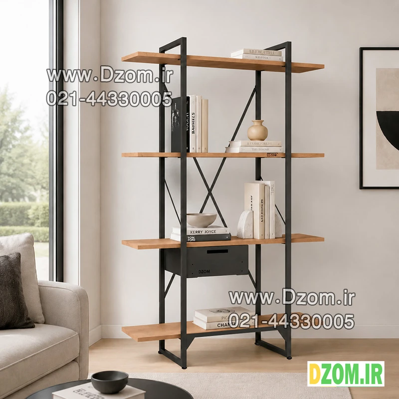 کتابخانه چهار طبقه دیزم مدل مونتاژی LIB_dwr_100×140