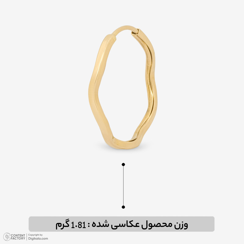 گوشواره حلقهای طلا 18 عیار زنانه گالری طلای مهرسین مدل MK575جدید