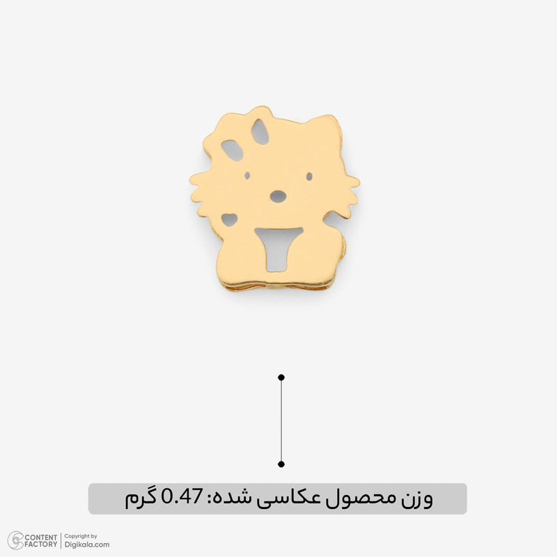 آویز گردنبند طلا 18 عیار زنانه گالری طلای مهرسین طرح کیتیجدید