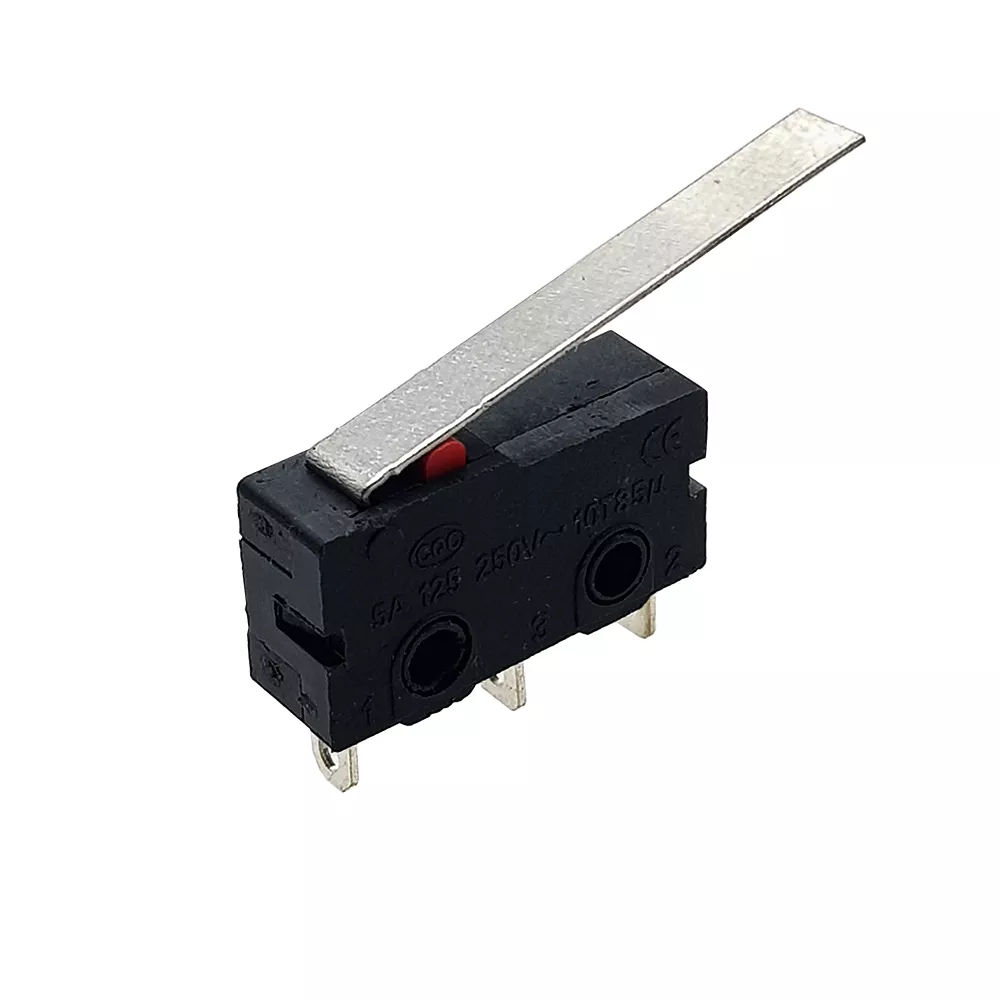 میکرو سوئیچ اهرم دار 28 میلیمتر 250 ولت 5 آمپر مدل KW11-28mm
