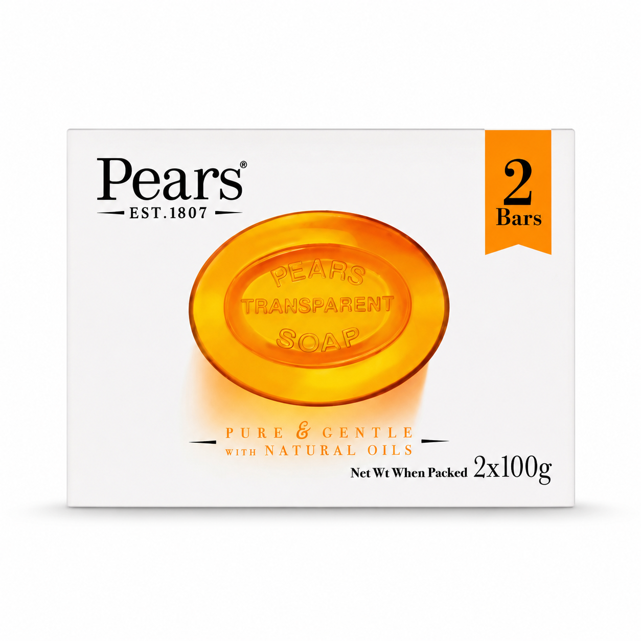 صابون شفاف پیرز مدل Natural oils بسته 2 X عدد 100 گرمی