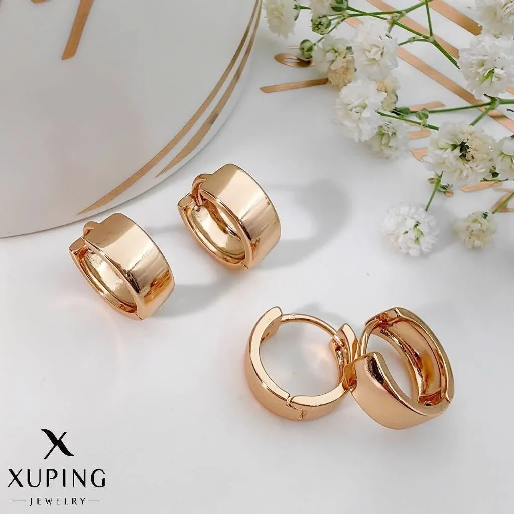 گوشواره حلقه ای ریز مدل کلیگسی صیقلی ژوپینگ کد 2315