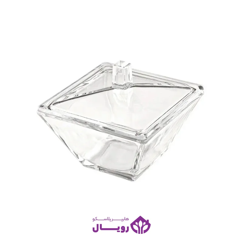 قندان مربع شیشه ای لیمون کد 233500