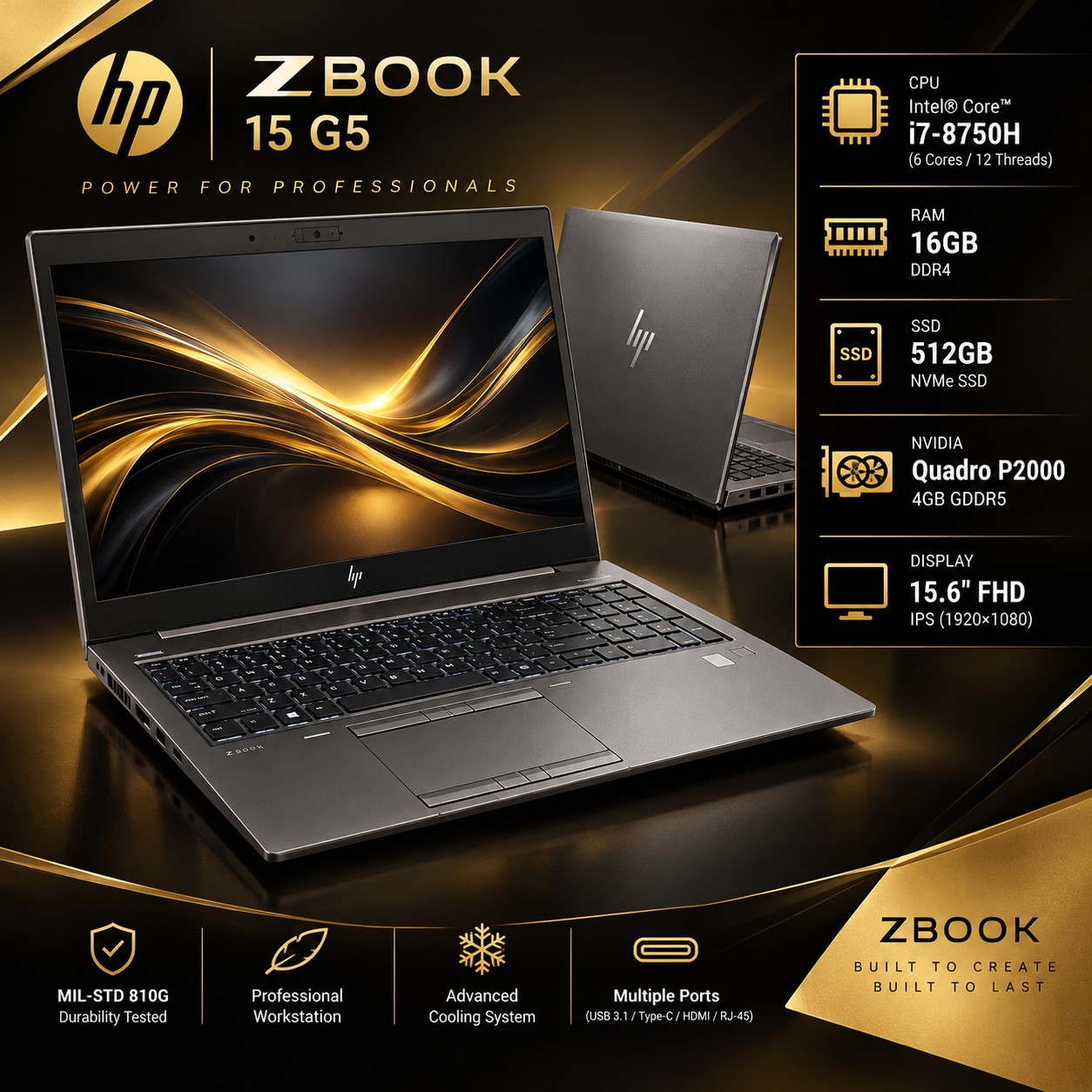لپ تاپ Zbook 15 G5جدید