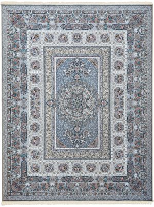 فرش نگین مشهد 1200 شانه تراکم 3600 طرح 1215 طوسی + ارسال رایگان