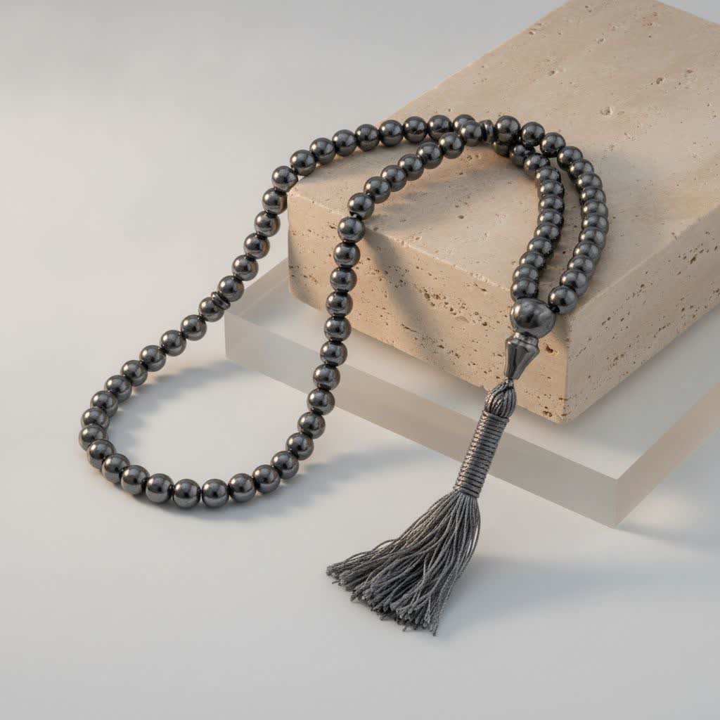 تسبیح حدید 101 دانه گرد کد 6210