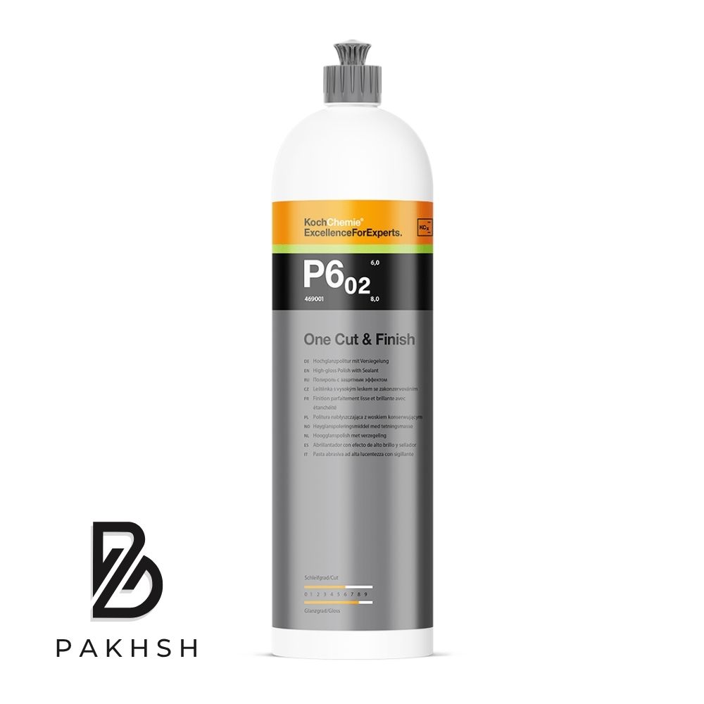 پولیش تک مرحله ای کوکمی - کخ کیمی 1 لیتری مخصوص بدنه خودرو Koch Chemie P6.02 One Cut & Finish
