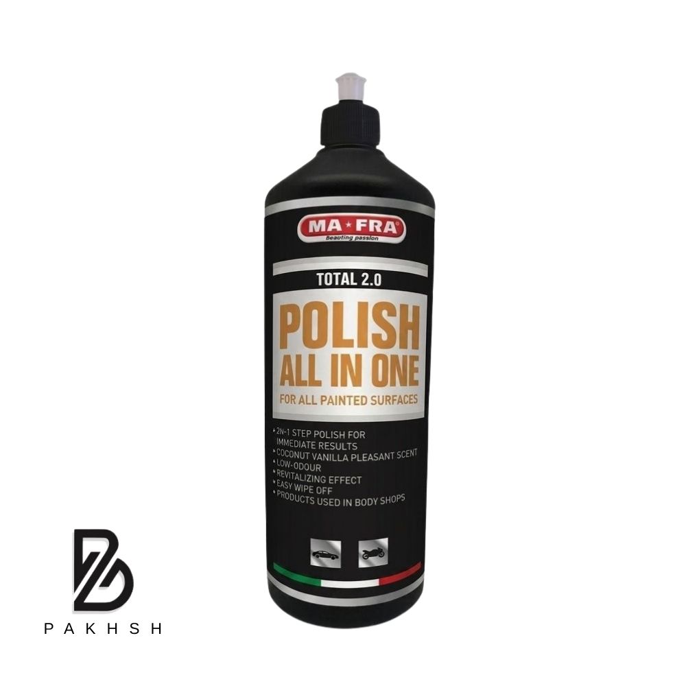 پولیش زبر تکمرحلهای مفرا مدل Mafra Polish Total All In One Cut, Gloss & Wax | حجم 1 لیتر