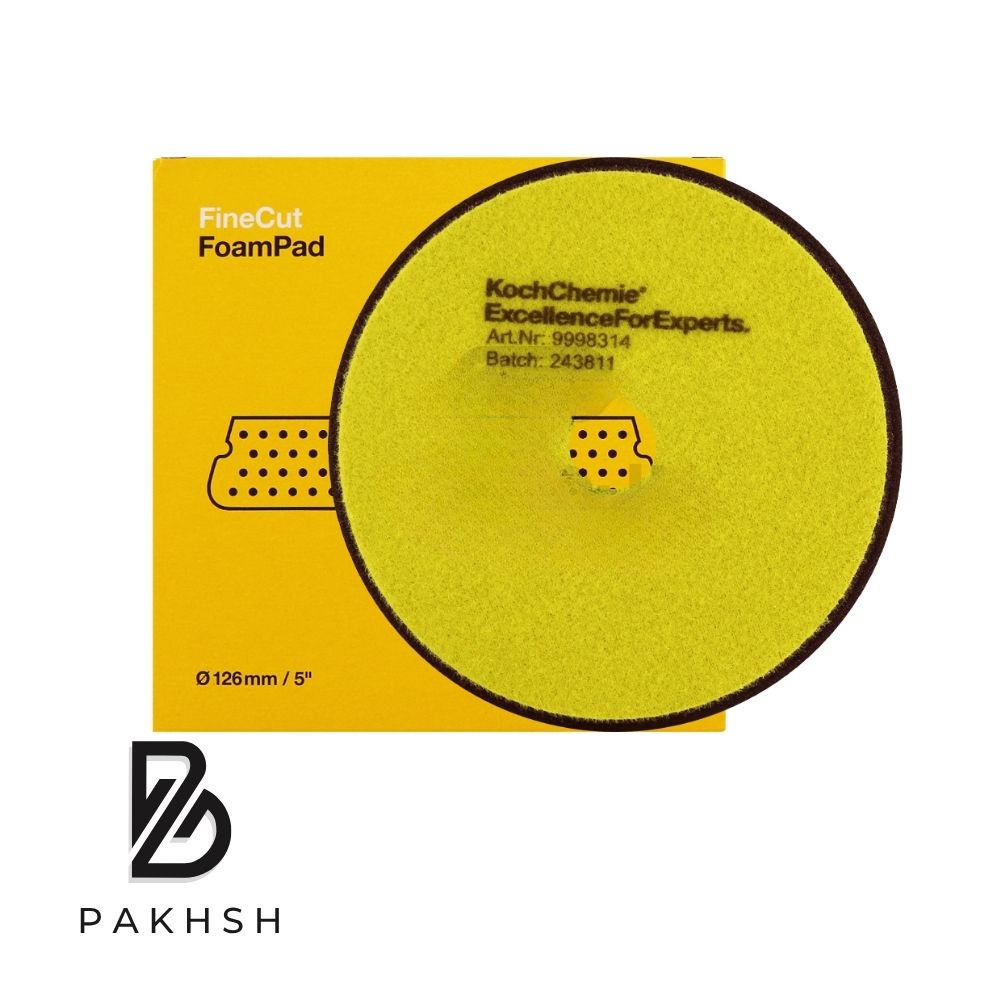 پد اسفنجی متوسط 126 میلیمتری کوکمی-کخ کیمی مخصوص دستگاه پولیش اوربیتال Koch Chemie Fine Cut Foam Pad