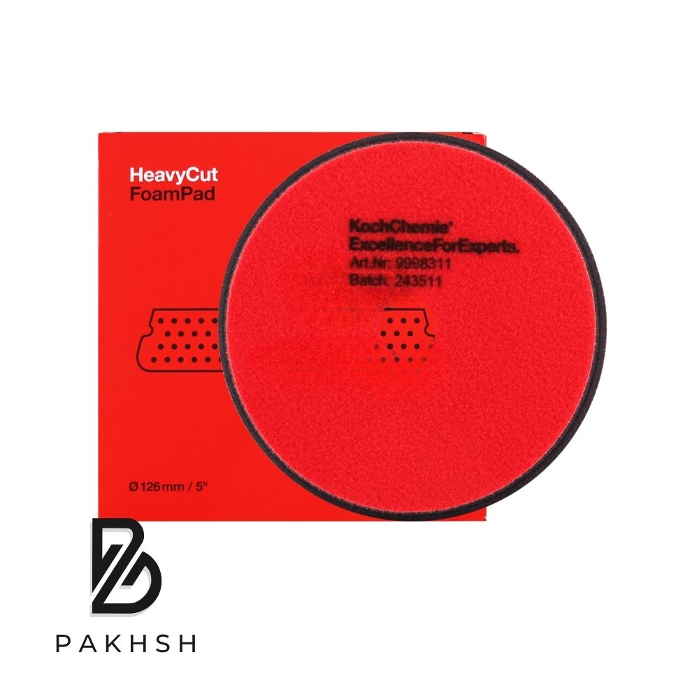 پد اسفنجی زبر 126 میلیمتری کوکمی-کخ کیمی مخصوص دستگاه پولیش اوربیتال Koch Chemie Heavy Cut Foam Pad