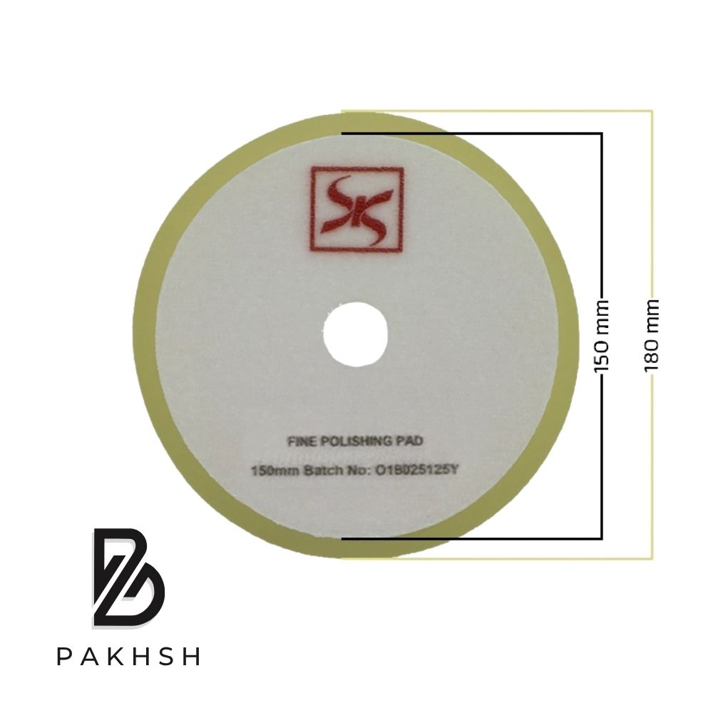 پد پولیش نرم اوربیتال اس آر اس (SRS) زرد - 150 میلیمتری (6 اینچ)