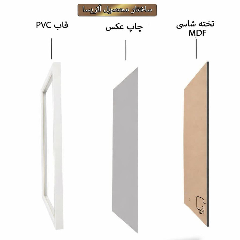تابلو آتریسا طرح انگیزشی مدل ATFN103 فریم سفید