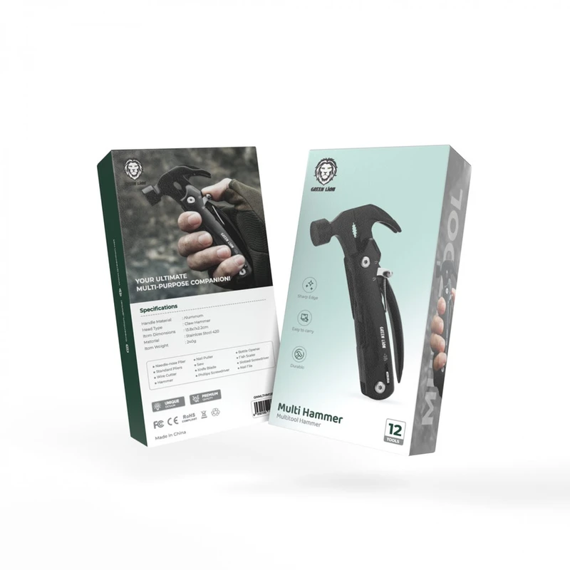 چکش و ابزار چندکاره کمپینگ گرین لاین Green Lion Multi Hammer GNMLTHM12BK