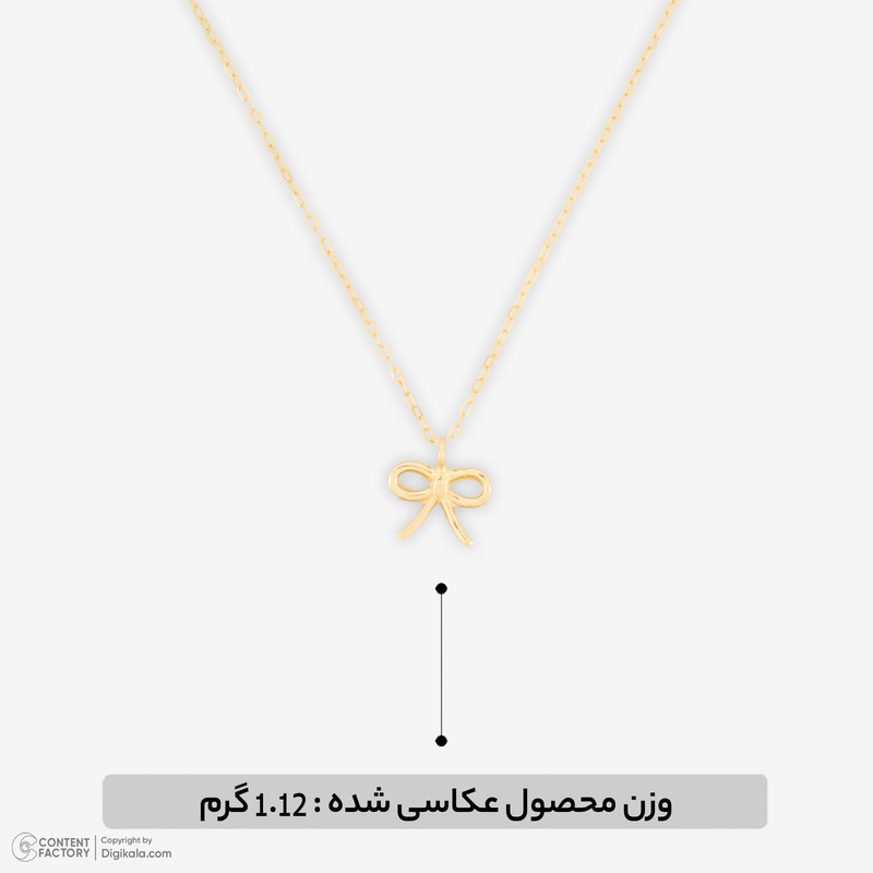 گردنبند طلا 18 عیار زنانه با زنجیر حلقهای فلامینگو مطیع ها مدل MK610جدید