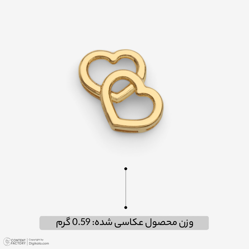 آویز گردنبند طلا 18 عیار زنانه حافا گلد طرح قلب کد AZ129جدید