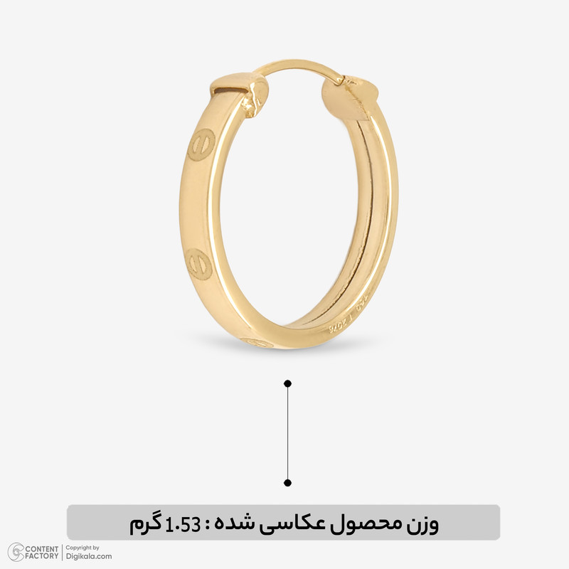 گوشواره حلقهای طلا 18 عیار زنانه گالری طلای مهرسین مدل MK560جدید