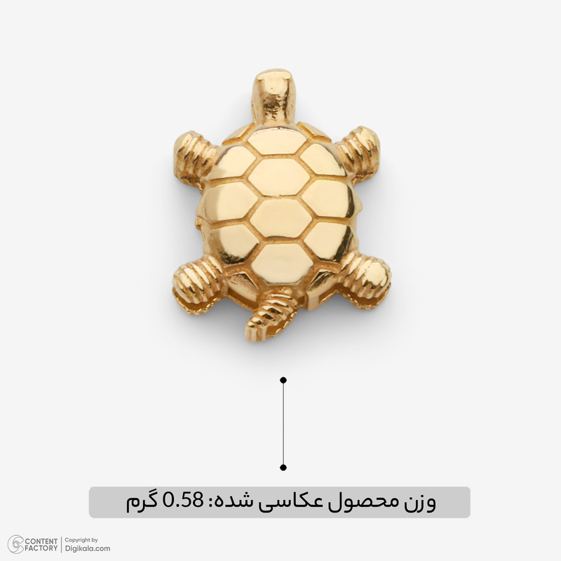 آویز گردنبند طلا 18 عیار زنانه گالری طلای مهرسین طرح لاکپشتجدید