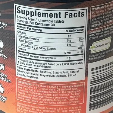 قرص کراتین جویدنی ماسلتک 90 عددی (MuscleTech Creatine Chews)جدید