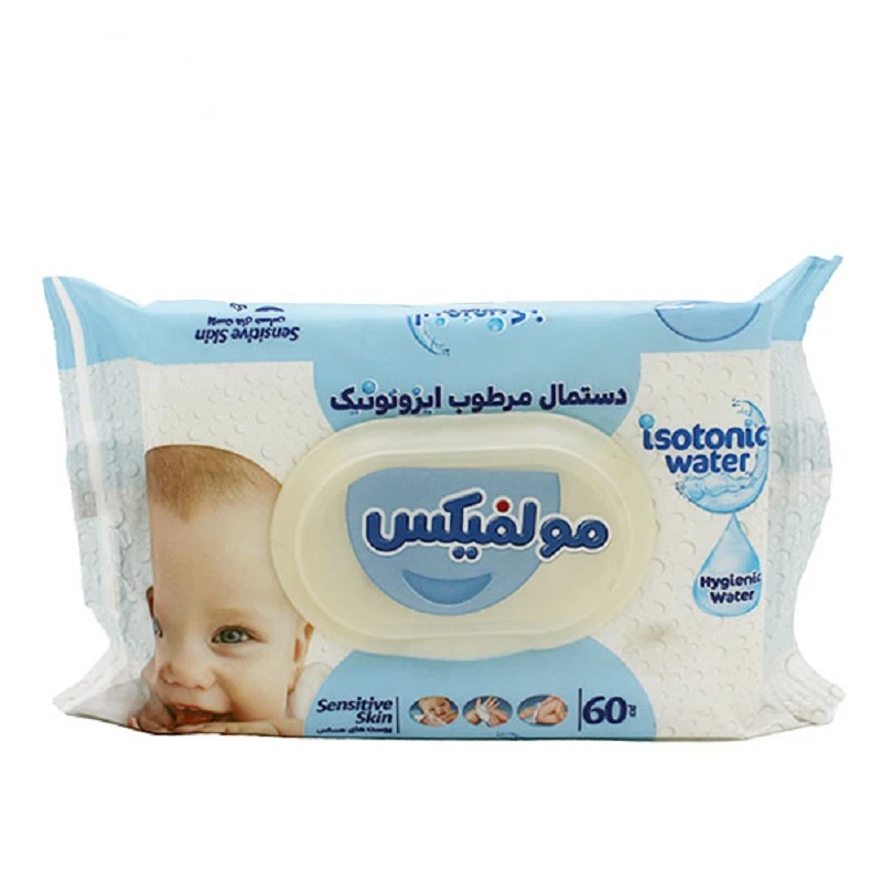 دستمال مرطوب کودک ایزوتونیک مولفیکس 60 عددی
