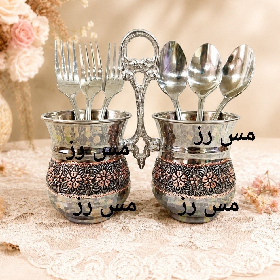 جا قاشقی دو قلو تمام مس نانو شده ارسال رایگان