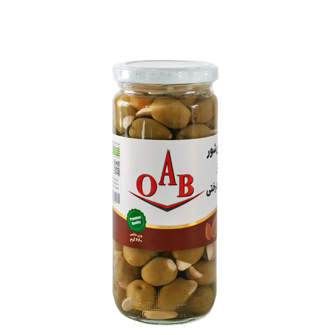 زیتون شور با مغز بادام درختی 500 گرمی
