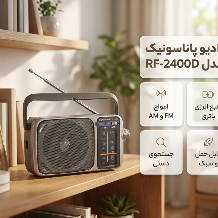 رادیو پاناسونیک مدل 2400 طرح کلاسیک ارسال رایگانجدید