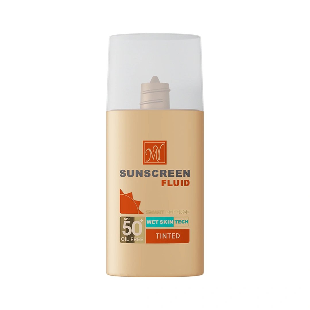 فلوئید ضدآفتاب رنگی مای SPF50 مدل Hyaluronic Acid حجم 50 میل SMART DEFENSE