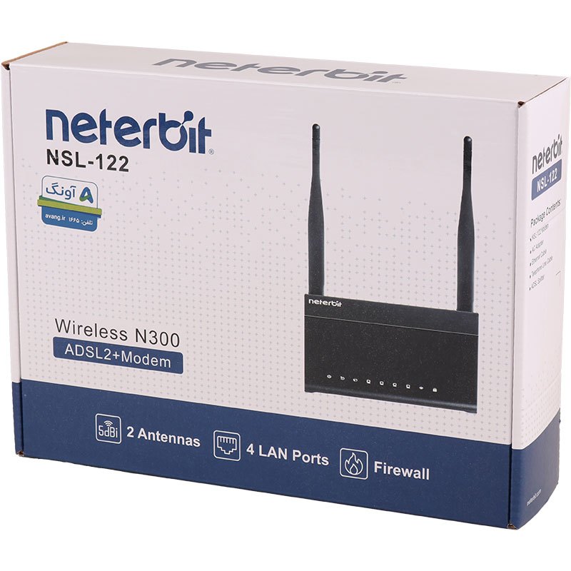 مودم روتر ADSL2 Plus بی سیم نتربیت NSL-122