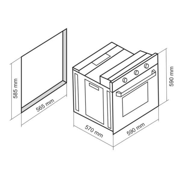 فر توکار گازی برقی داتیس مدل DF-660