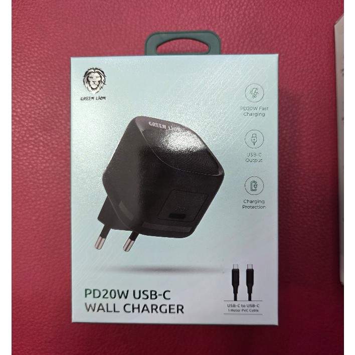 آداپتور fast charge برند GREENLION / 20w بهمراه سیم 1 متری